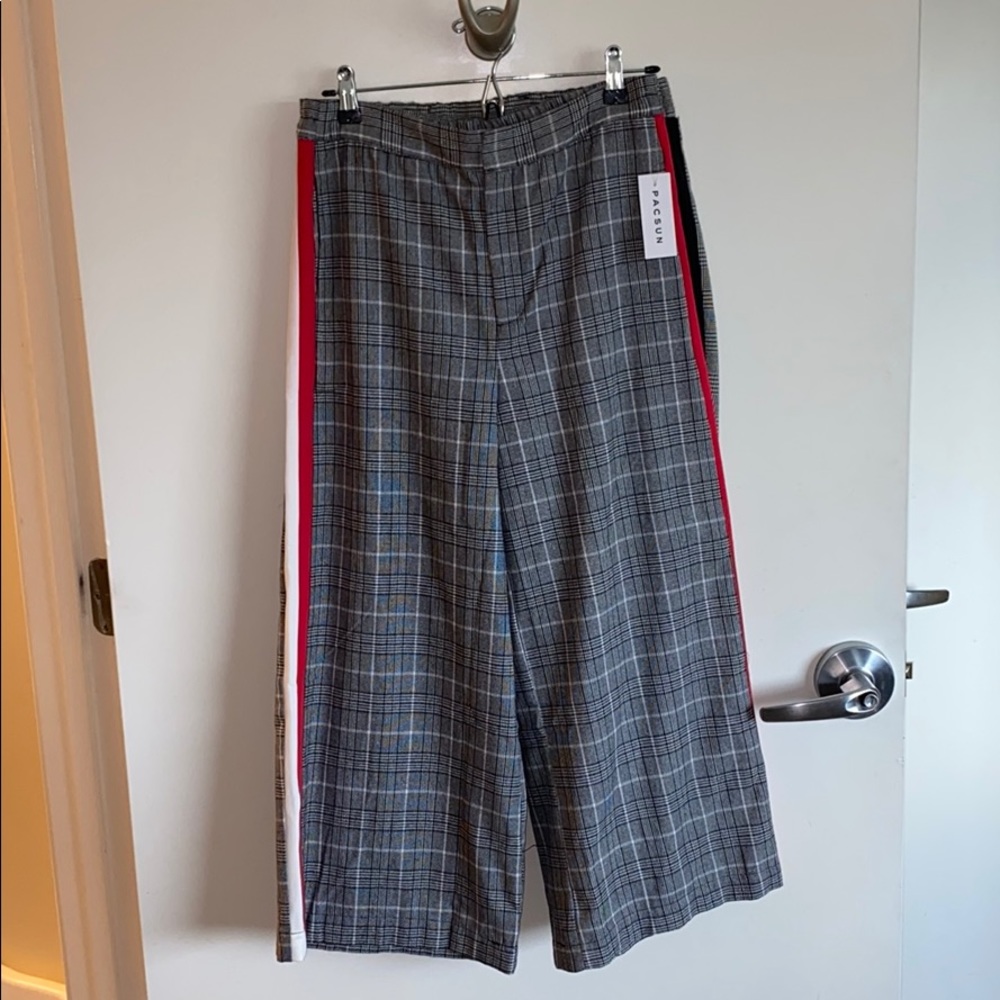 PacSun plaid wide leg pants.